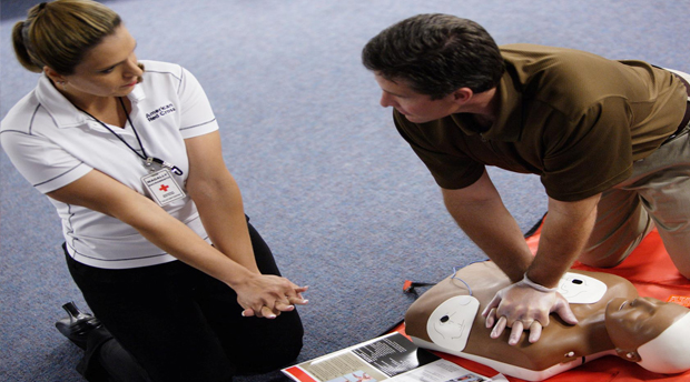 General Views of a Red Cross Course in CPR, First Aid and How to Use an AED